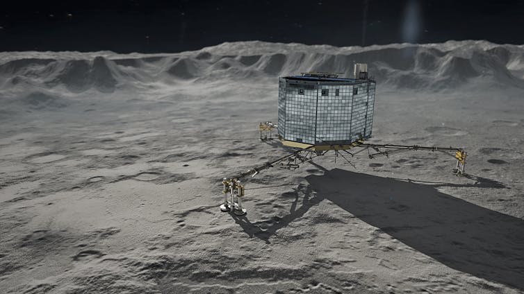 Philae lander on comet's surface