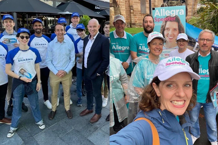 Dave Sharma and Allegra Spender