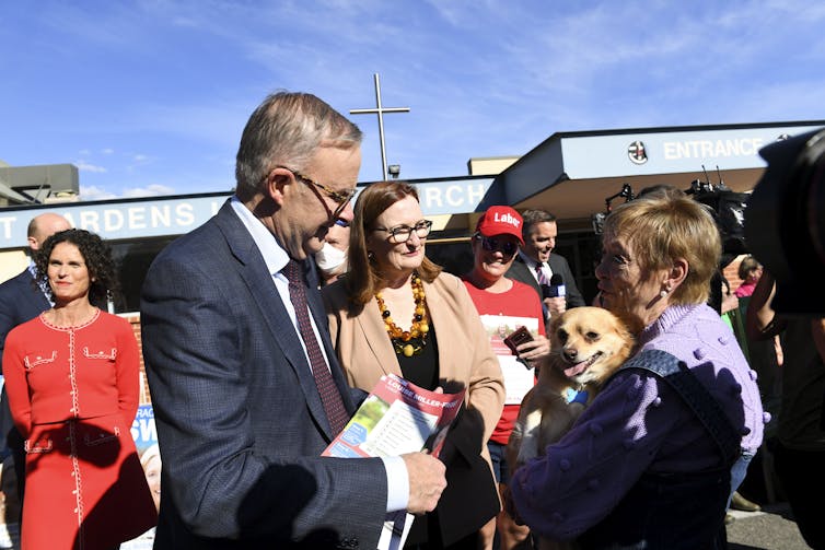 Albanese and Labor candidate Louise Miller-Frost