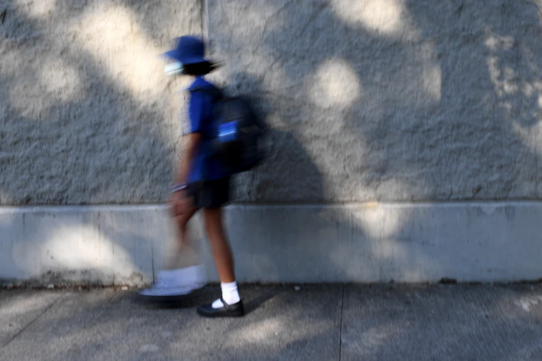 Child walking to school