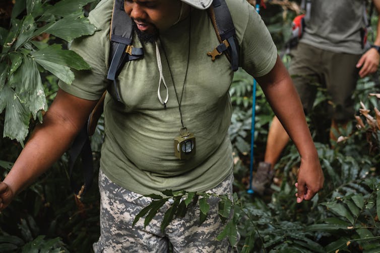 Man going for a hike