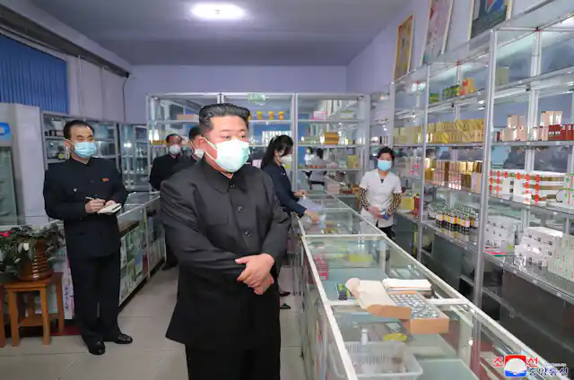 Kim Jong-un in a pharmacy.