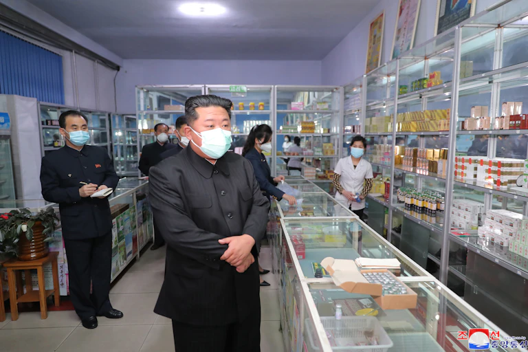 Kim Jong-un in a pharmacy.
