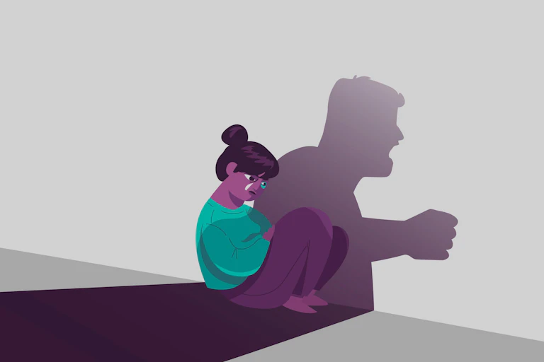 Ilustrasi terjadinya kekerasan terhadap perempuan di ranah domestik.