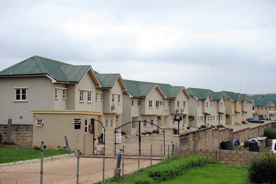 A detached three-bedroom apartments are pictured at Haggai Estate, Redeption Camp on Lagos Ibadan highway in Ogun State, southwest Nigeria on August, 30, 2012.