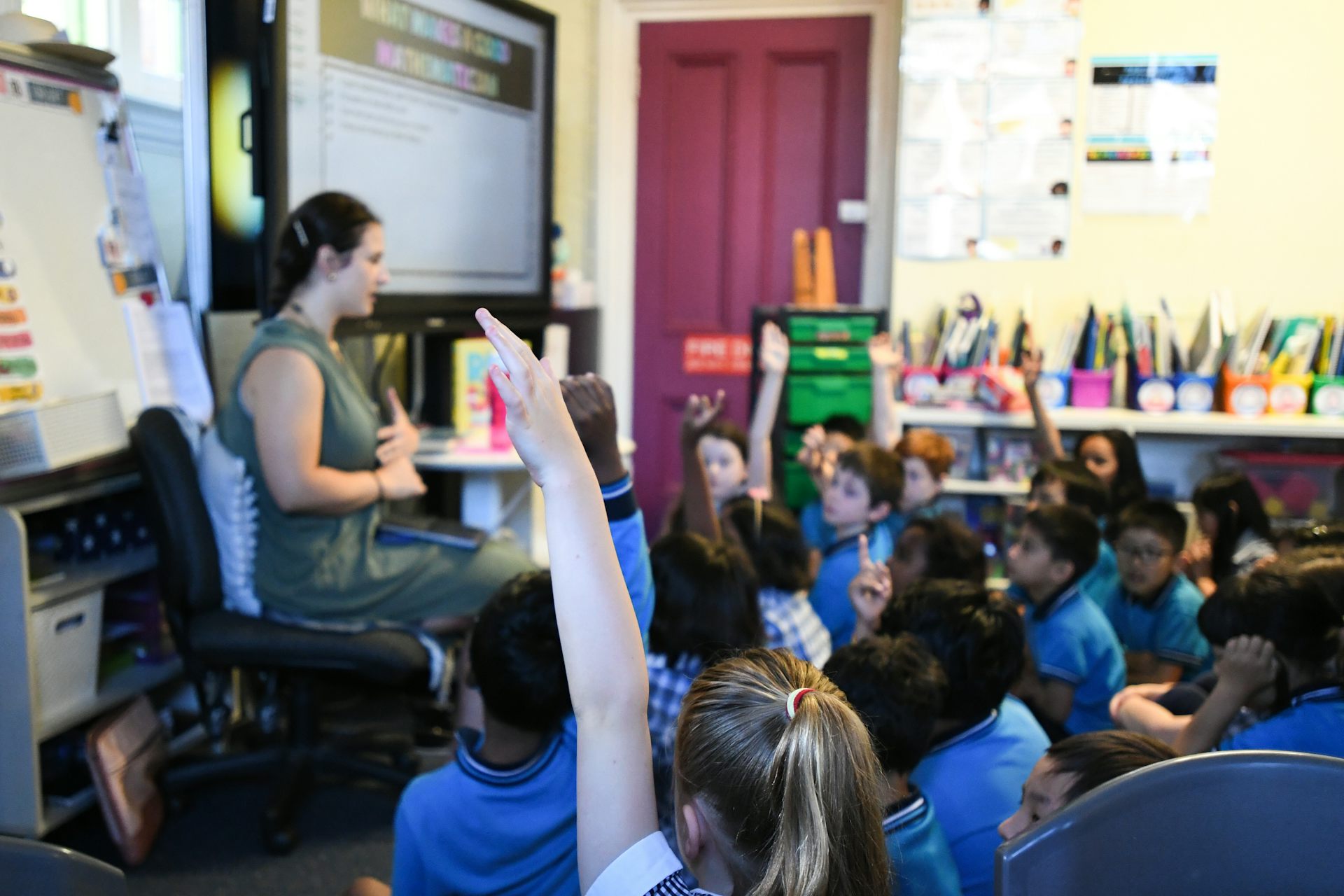 Sexy Older Teacher Educating Her Students