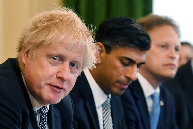 Boris Johnson, Rishi Sunak and Grant Shapps.