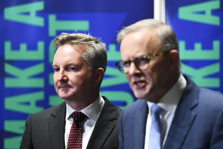 Chris Bowen and Anthony Albanese