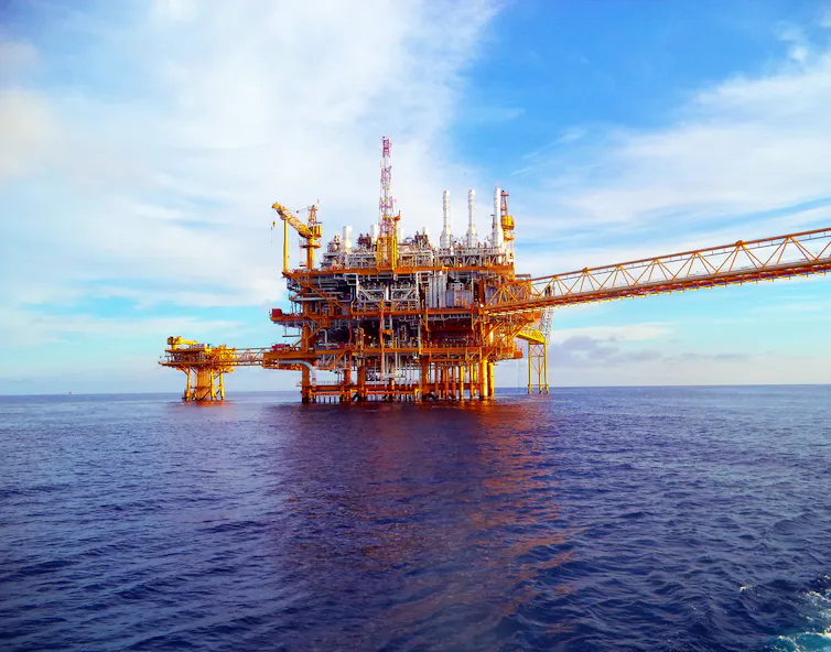 Oil rig in the North Sea