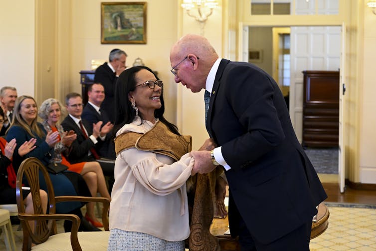 Linda Burney is sworn in as Minister for Indigenous Australians.