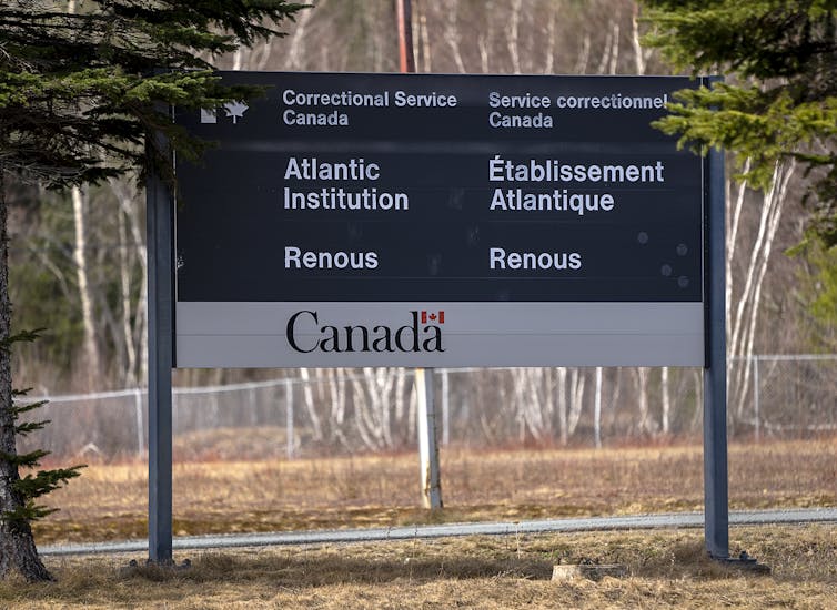 A Canada Correctional Facilities sign for the Atlantic Institution