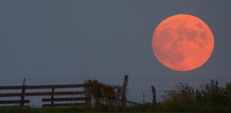 Why does the Moon look close some nights and far away on other nights?