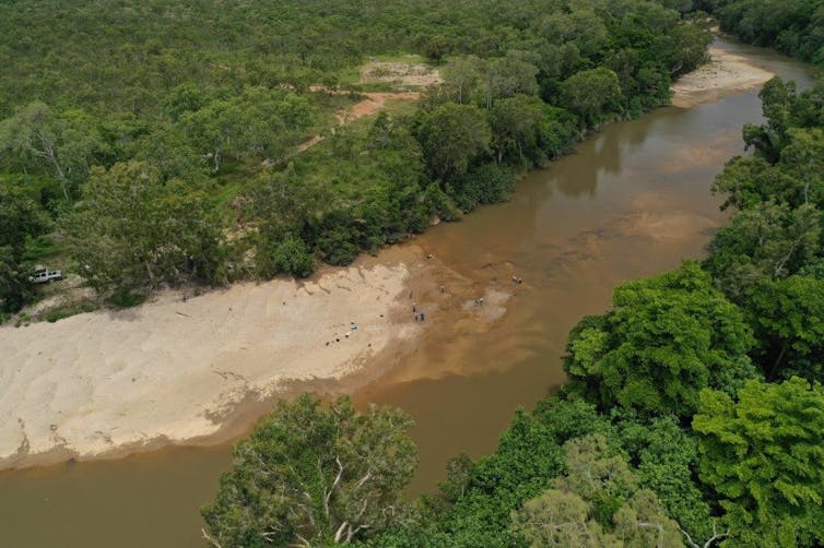 Drone shot of Annan river