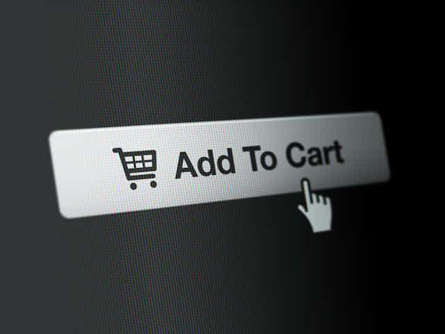 Shopping cart icon displayed on a screen, with the text "Add To Cart" next to it