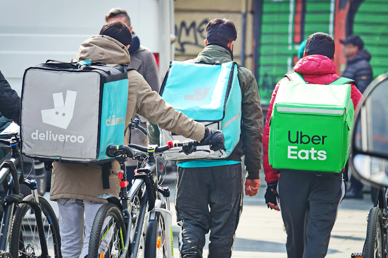 Gig economy riders at work