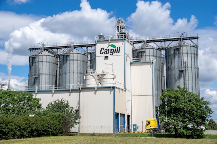 Cargill logo visible on the outside of a factory building