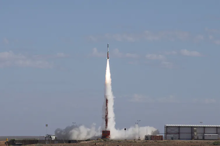 Photo of a rocket launching into the air.