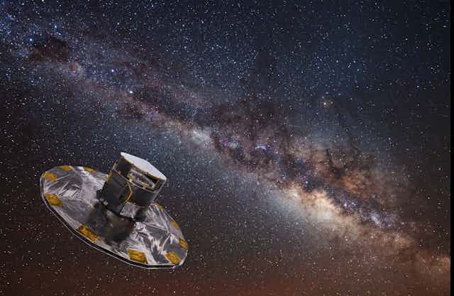 Image of Gaia mapping the stars of the Milky Way.