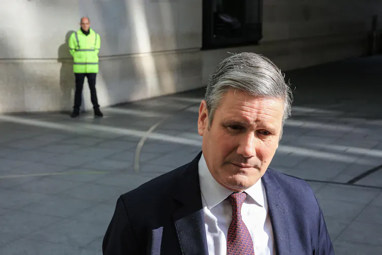 Keir Starmer looking downcast