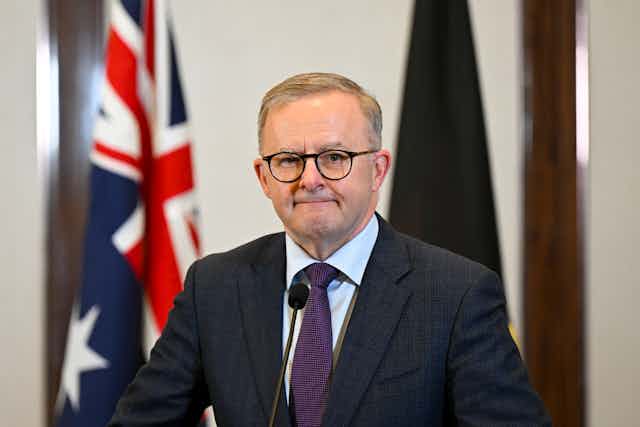 Anthony Albanese at press conference