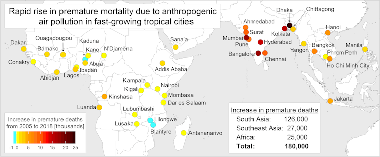 Mapa de algunas ciudades africanas