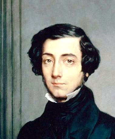 Detalle del retrato de Alexis de Tocqueville pintado por Théodore Chassériau en 1850. Wikimedia Commons