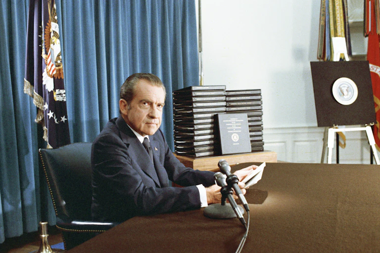President Richard Nixon at his desk