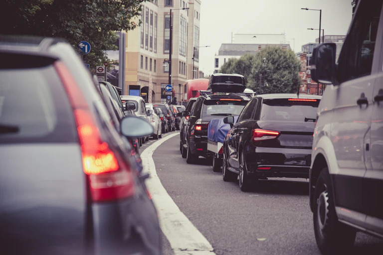 cars in traffic