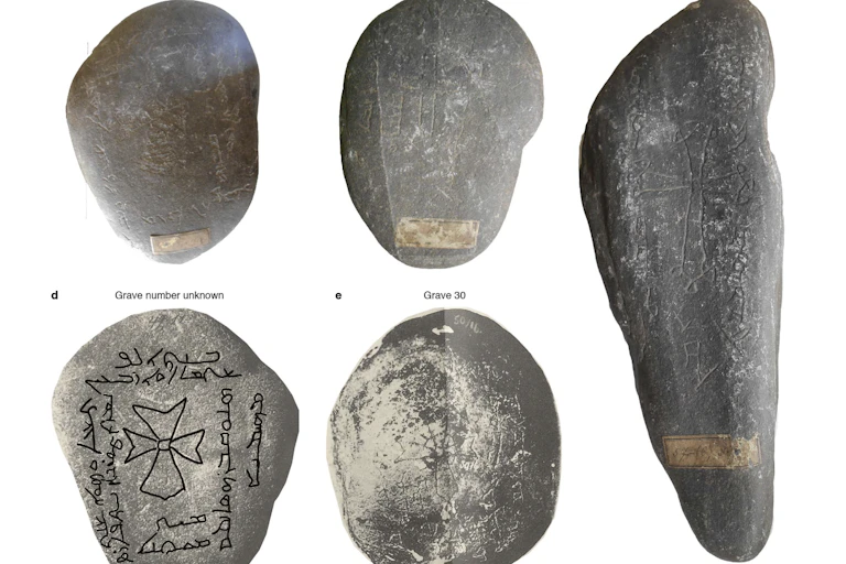 Image of medieval tombstones.