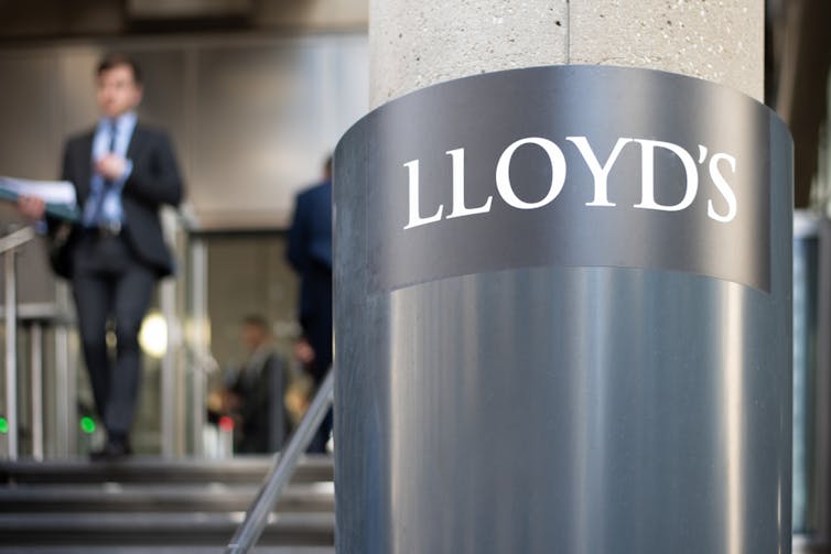 HQ sign for Lloyd's of London