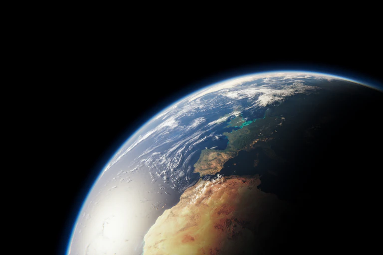 View of the Earth from outer space