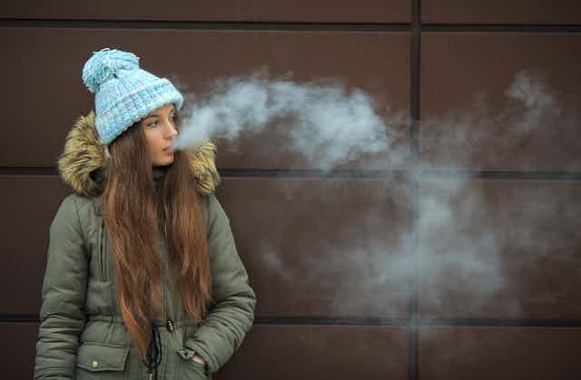 Young person vaping
