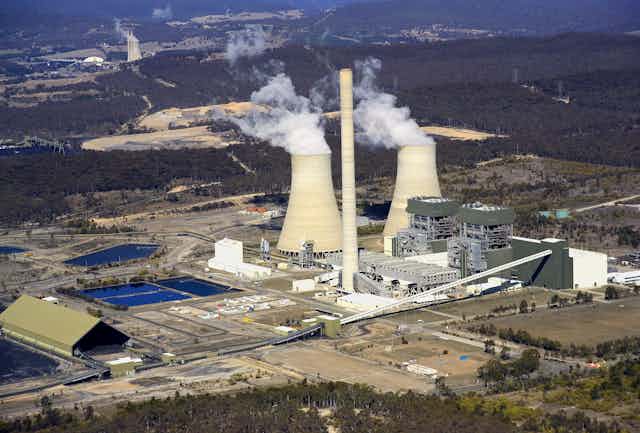 Coal-fired power station from above