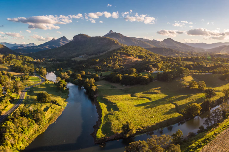 northern rivers hills and river