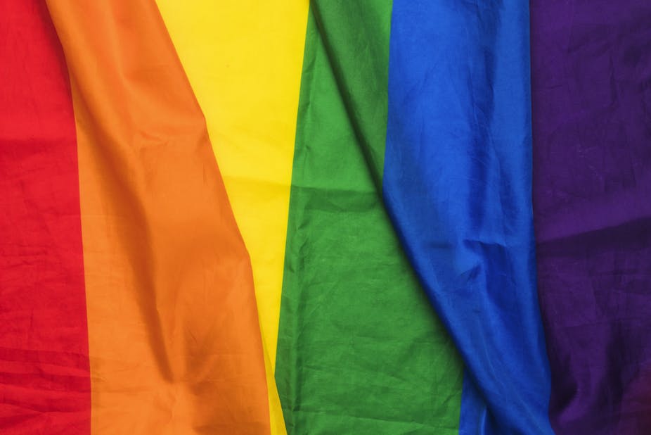 Bendera pelangi lambang LGBTQ+.