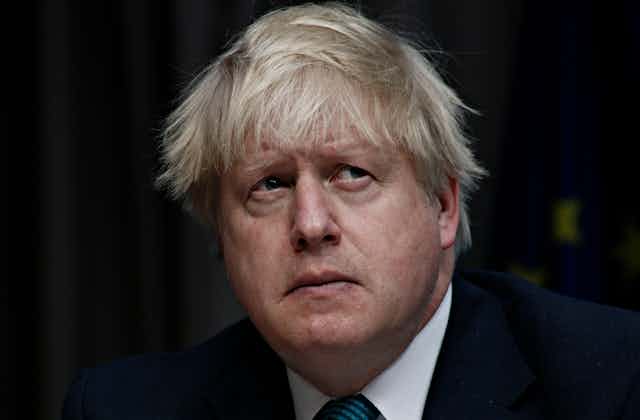 Boris Johnson looking worried
