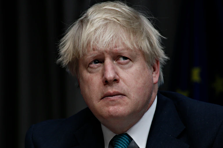Boris Johnson looking worried