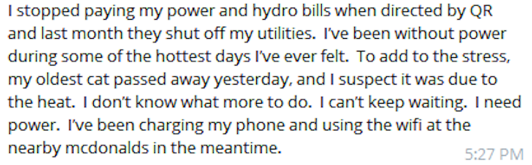 Didulo followers plea for Didulo's help after they stopped paying utility bills.