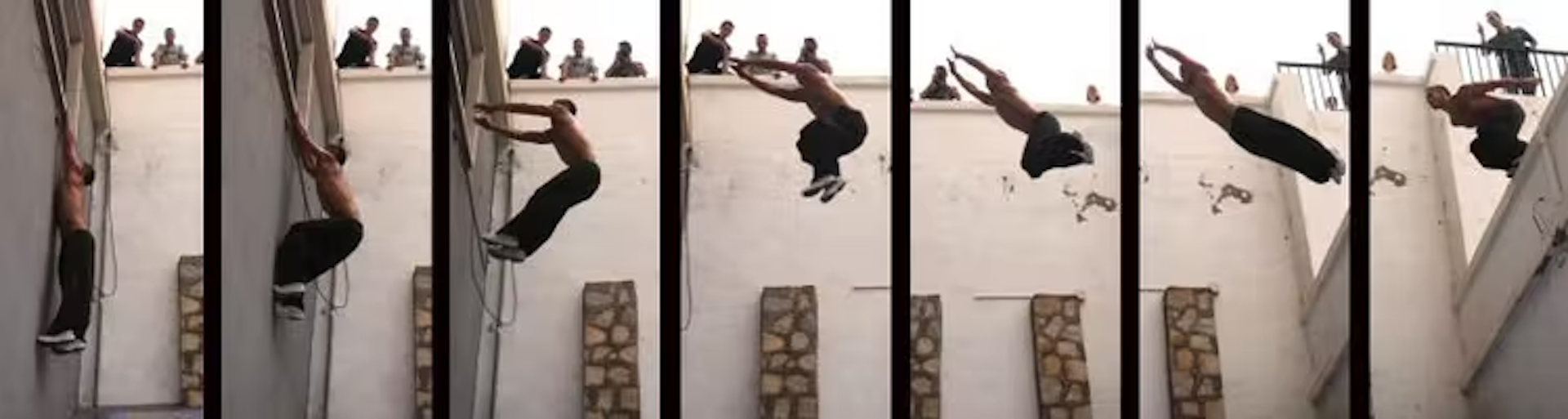 Étapes du saut d’un mur à un autre