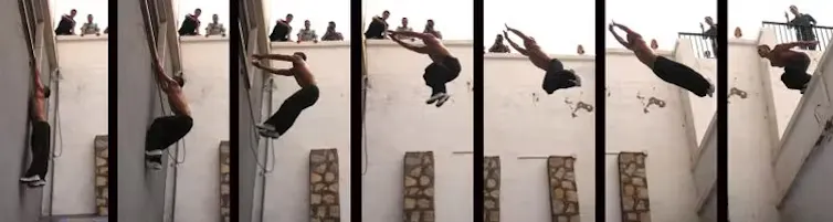 Étapes du saut d’un mur à un autre