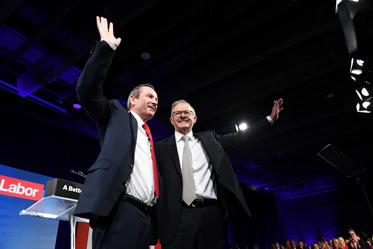 Anthony Albanese and Mark McGowan