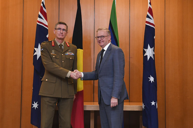 Angus Campbell and Anthony Albanese
