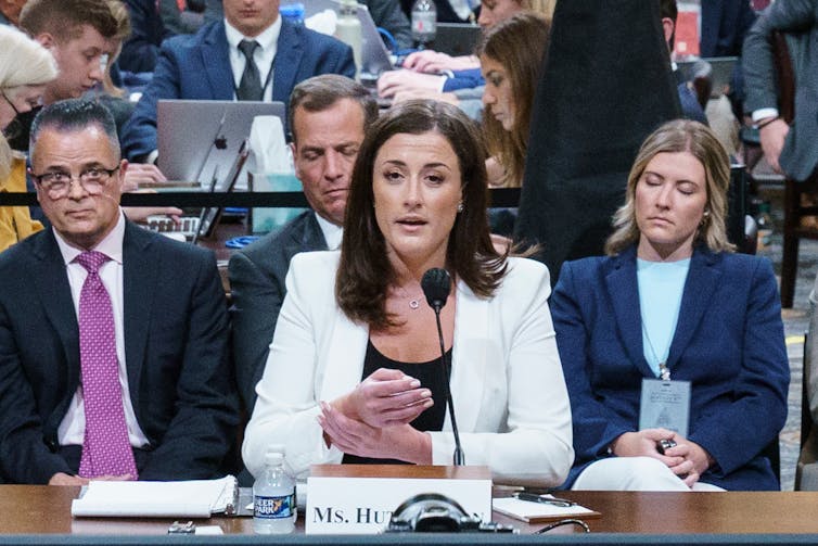 Former White House aide Cassidy Hutchinson at a committee hearing