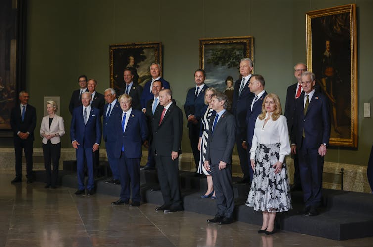 Heads of state pose for a 'family photo' at the Prado museum in Madrid, June 29 2022