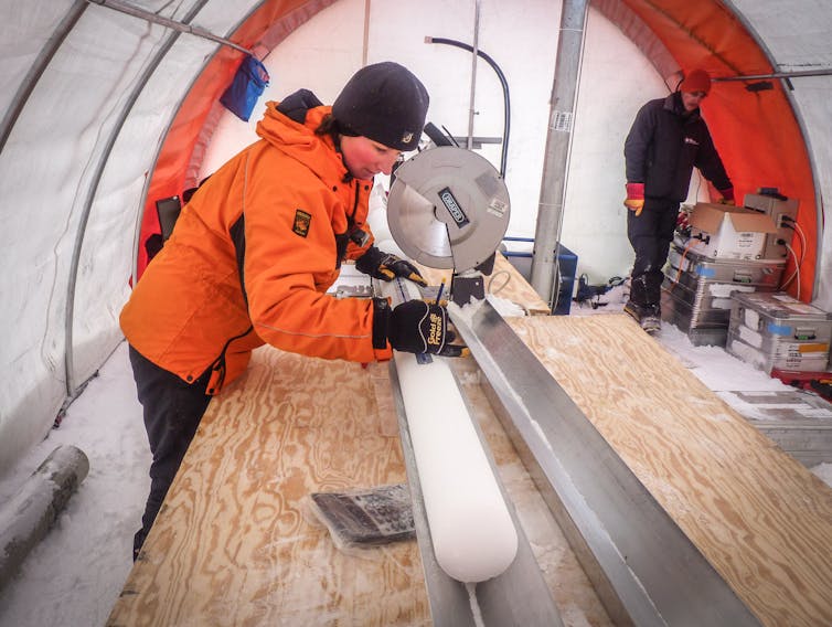 Ice coring in Antarctica