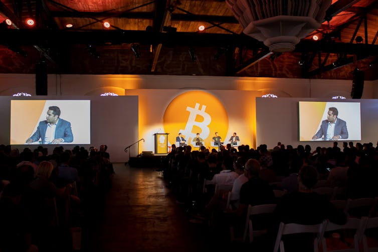 A Bitcoin conference in San Francisco in 2019.