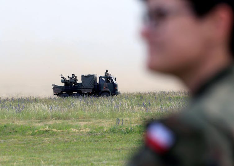 Troops on exercises in Poland.