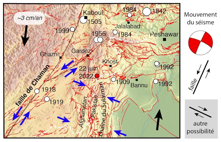 Le séisme de Khost est orienté de façon surprenante par rapport aux failles de la région