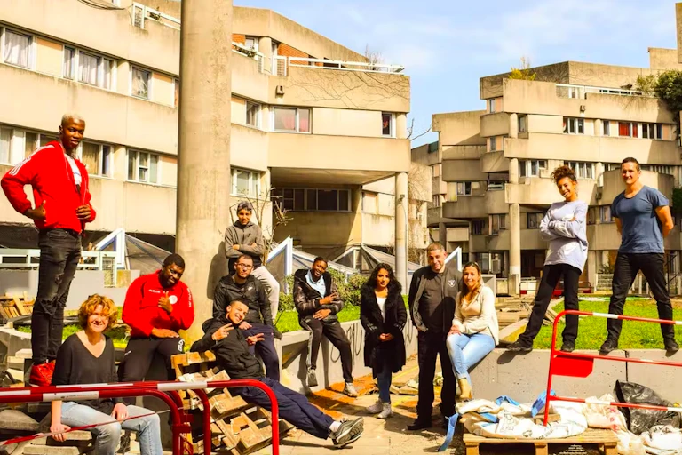 Des jeunes habitants de Saint-Denis (93) ayant participé à la recherche participative Pop-Art.