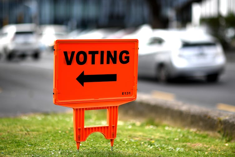 Voting sign